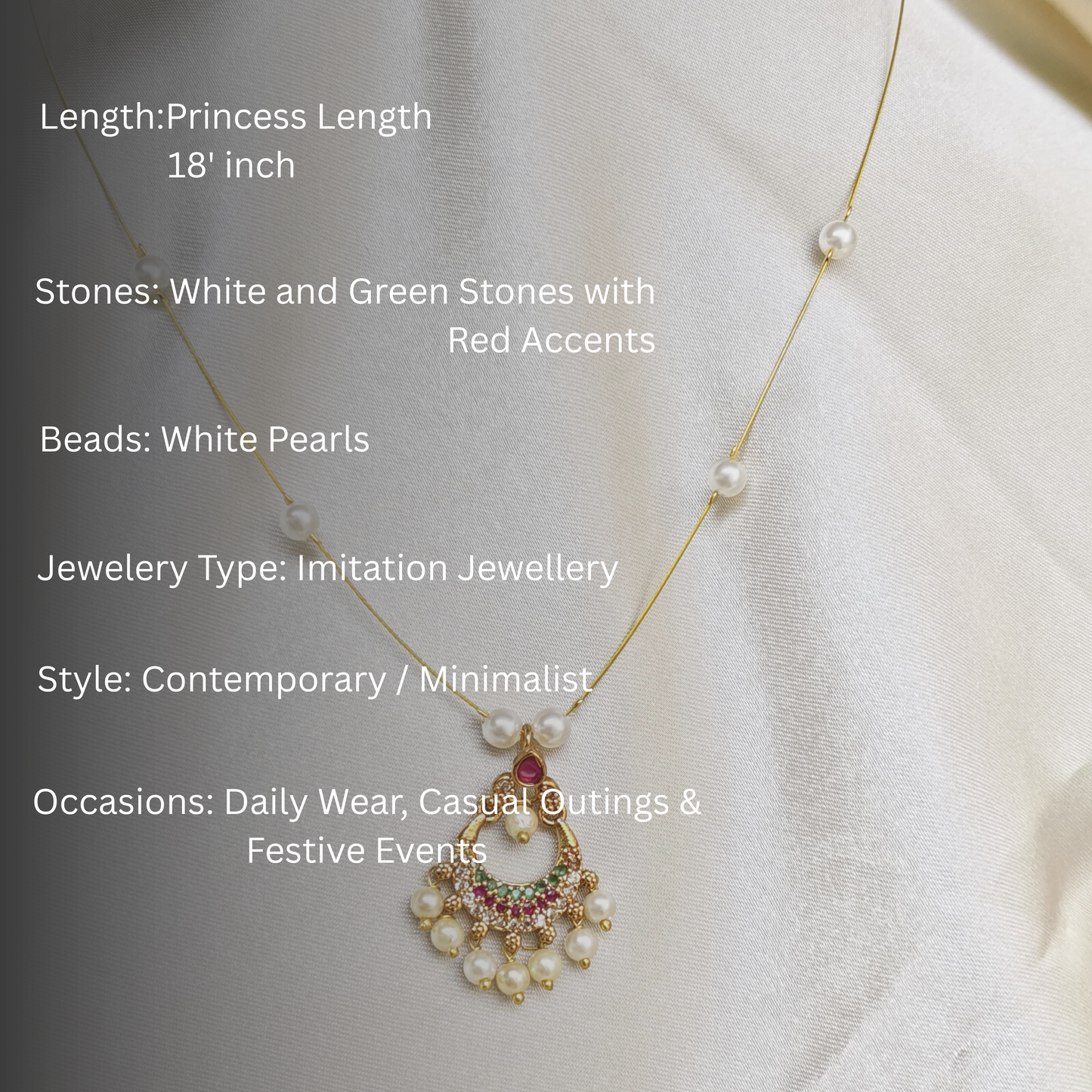 The Maya Pearl Drop Invisible Chain