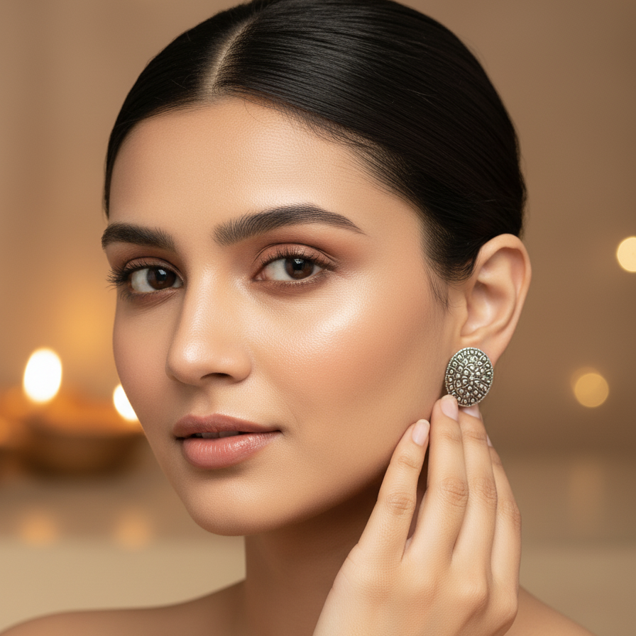The Antique Dome Stud Earrings