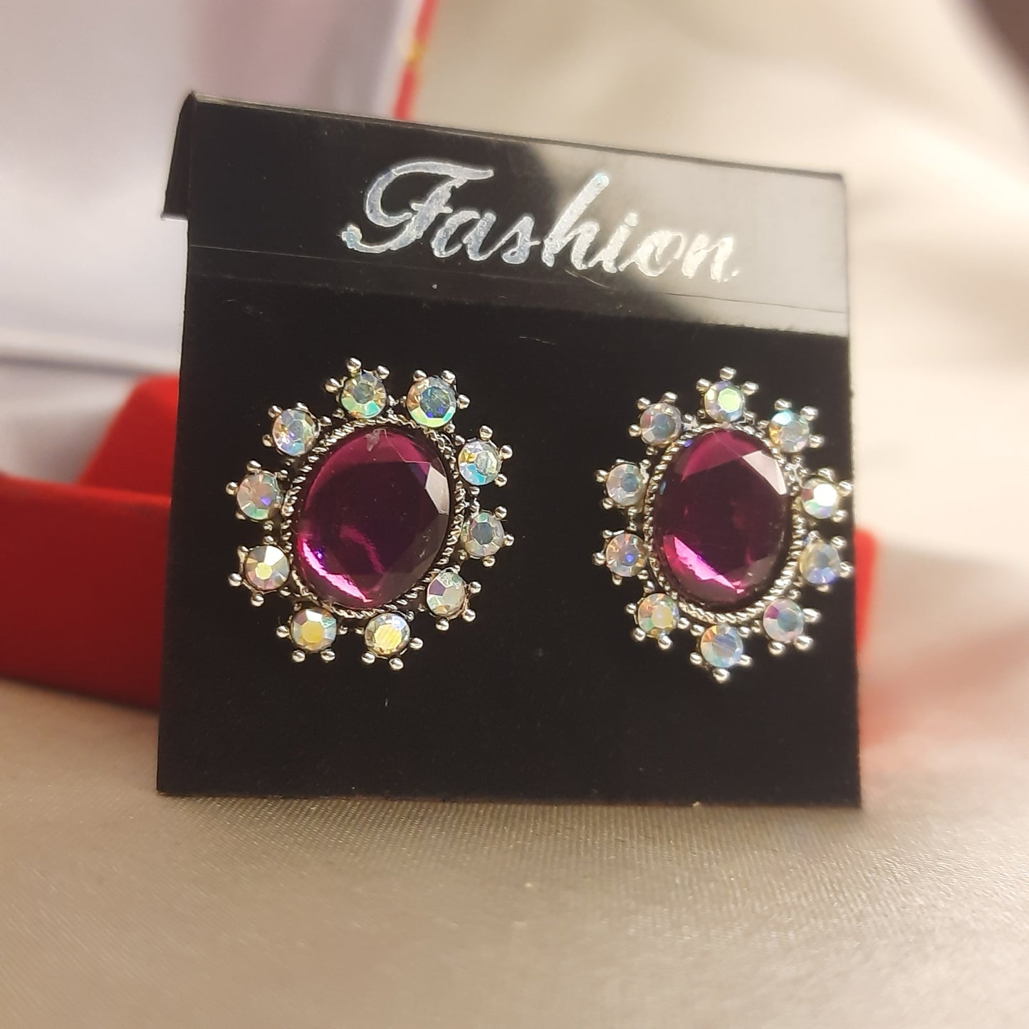 The Regal Amethyst Halo Studs