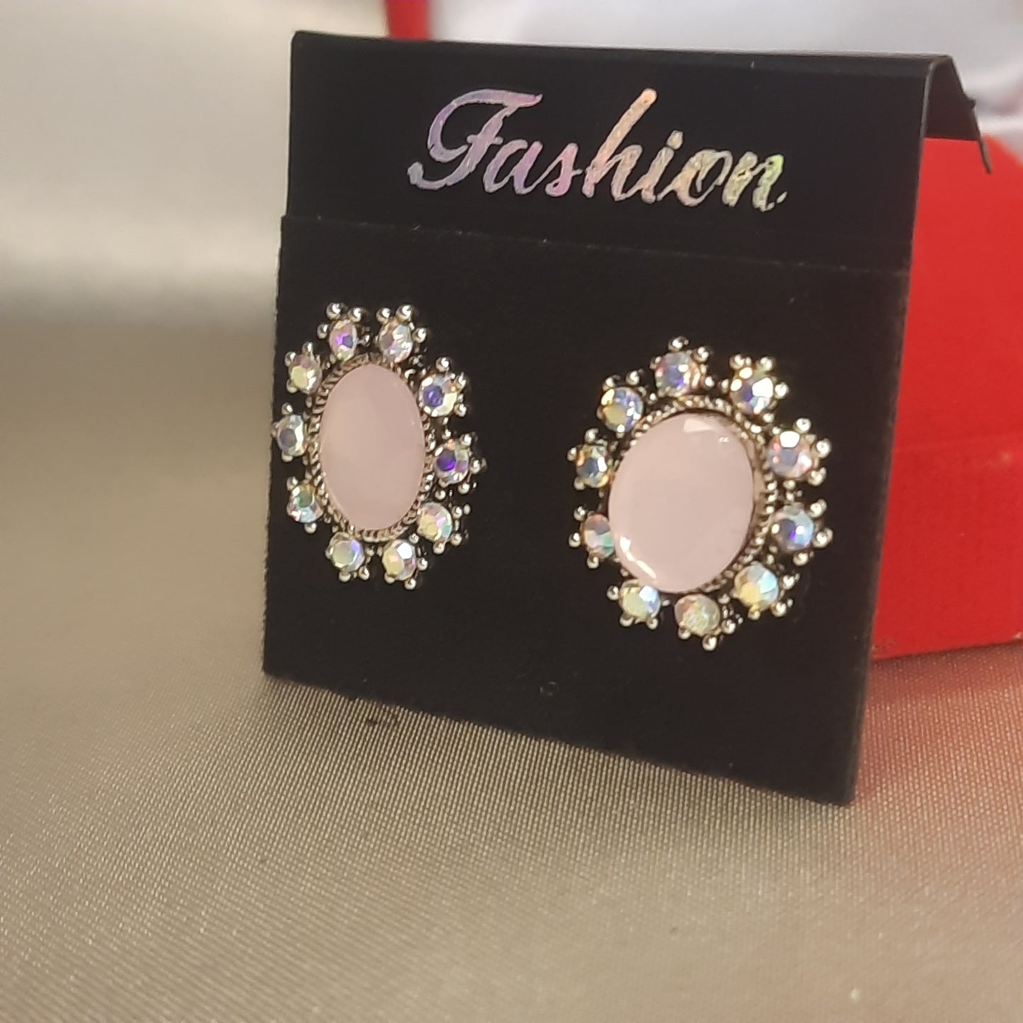 The Aurora Blush Halo Studs
