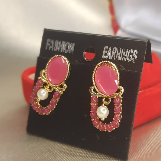 The Fuchsia Bloom Drop Earrings