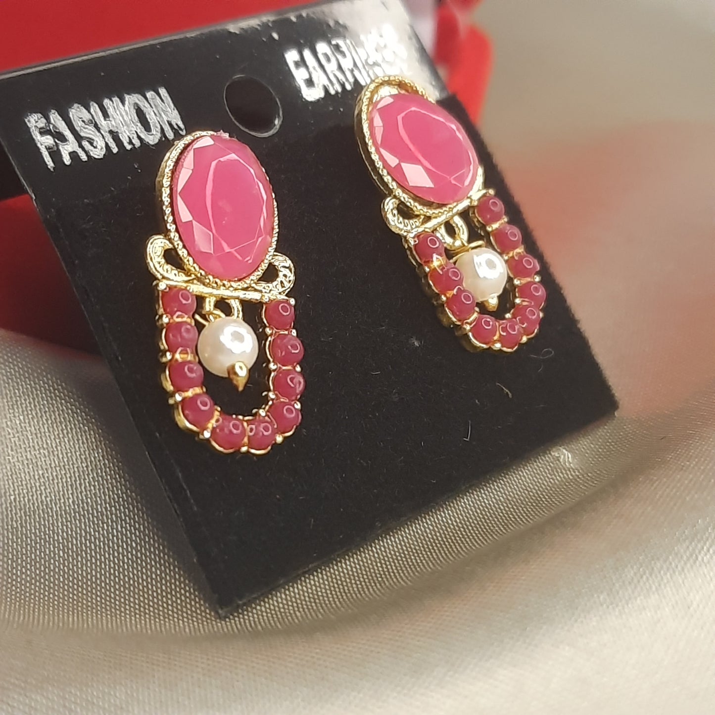 The Fuchsia Bloom Drop Earrings