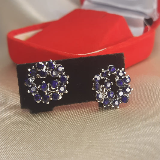 The Midnight Sapphire Wreath Studs