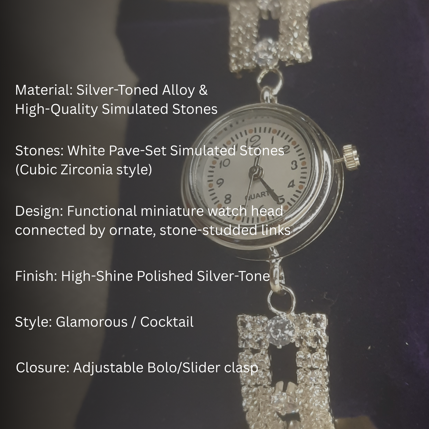 The Celeste Pave Watch Bracelet