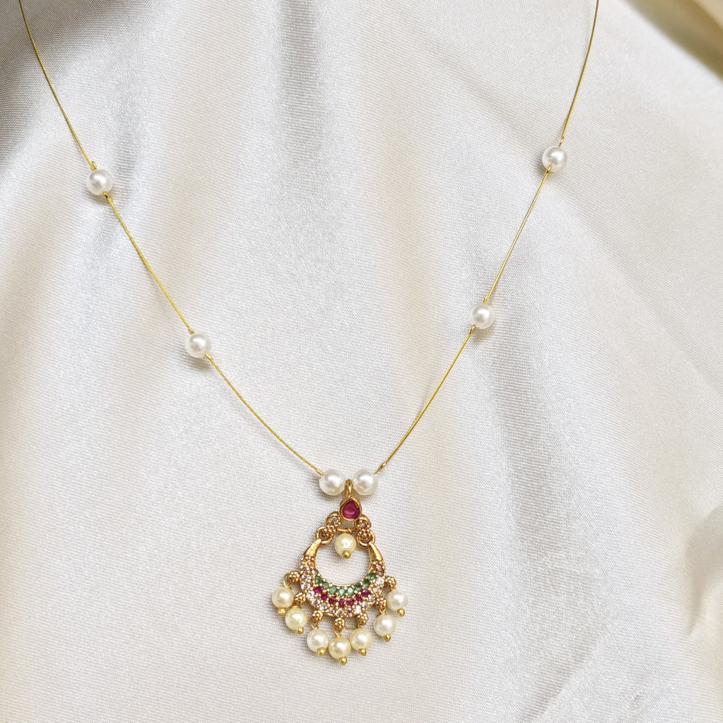 The Maya Pearl Drop Invisible Chain