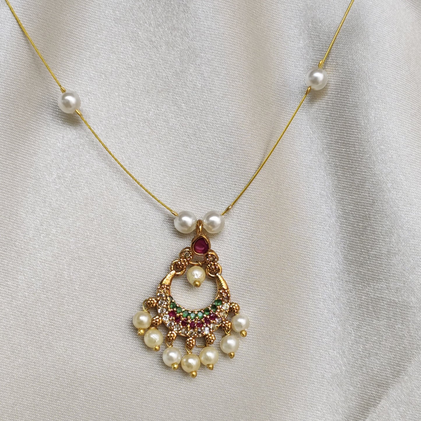 The Maya Pearl Drop Invisible Chain
