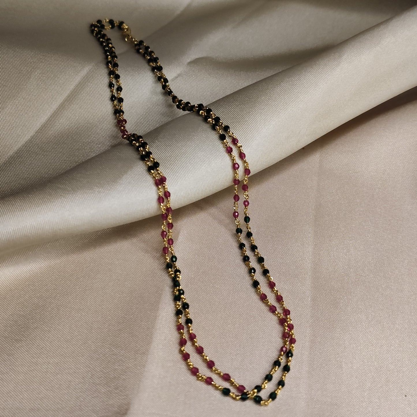 Ruby & Emerald Beaded Mala