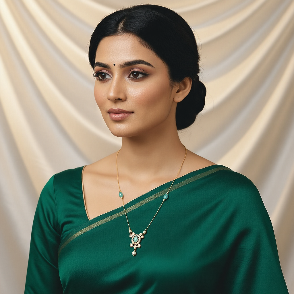 The Aditi Aqua & Pearl Invisible Chain