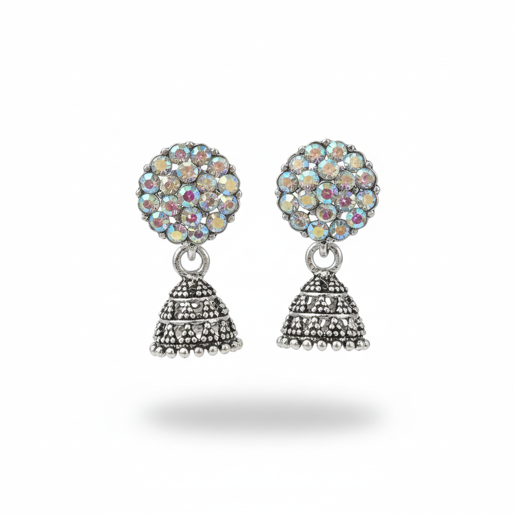 The Iridescent Jhumka Earrings