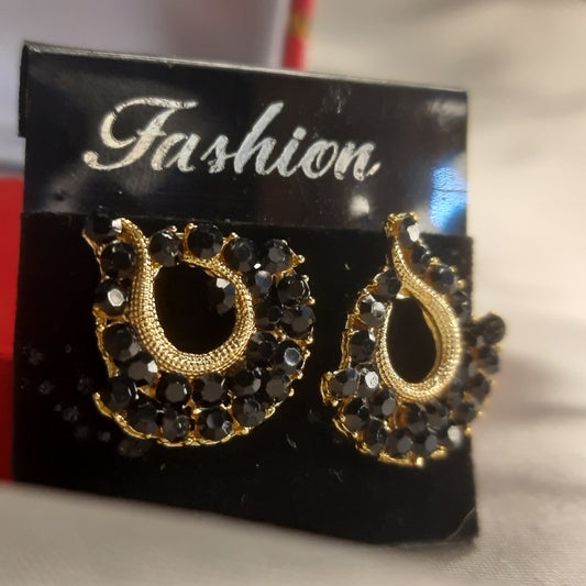 The Midnight Teardrop Stud Earrings