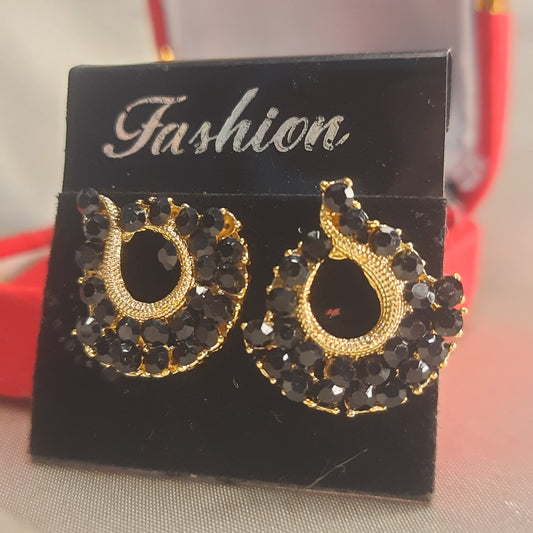 The Midnight Teardrop Stud Earrings
