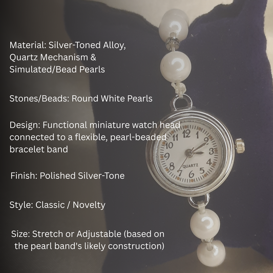 The Serenity Pearl Watch Bracelet