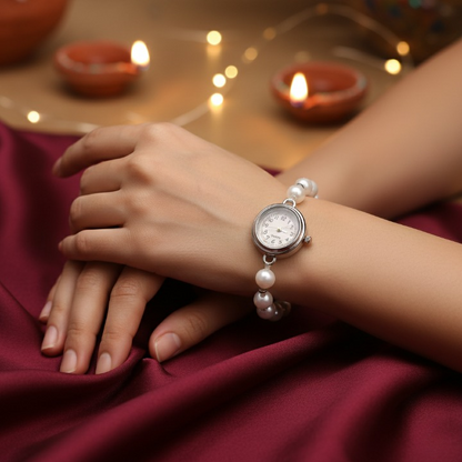 The Serenity Pearl Watch Bracelet