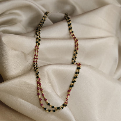 Ruby & Emerald Beaded Mala