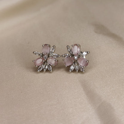 Rosé Bloom Pearl Necklace & Earrings