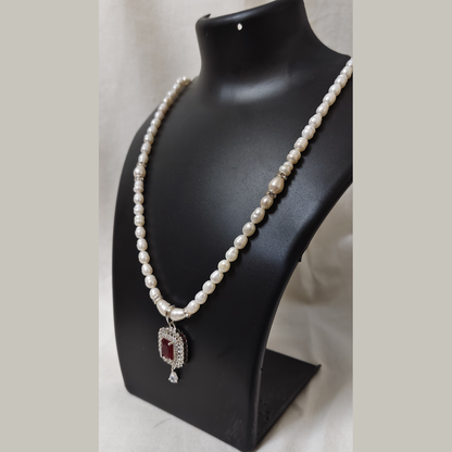 Ruby & Pearl Jewelry Set