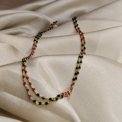 Ruby & Emerald Beaded Mala