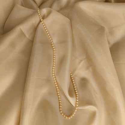 The Light Gold One Strand Swarovski Lumière Pearl Necklace